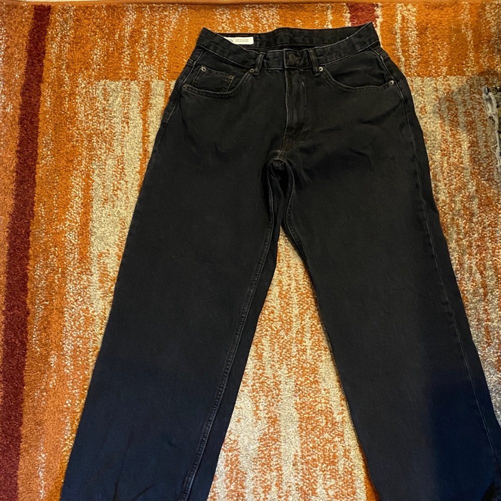 Zara Men's Black Baggy Jeans